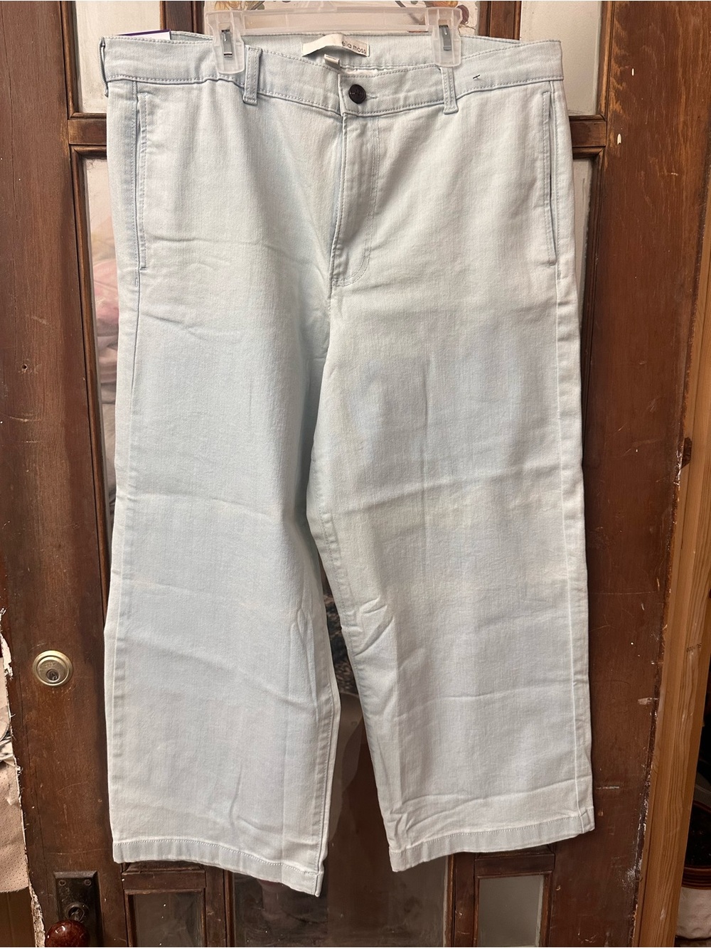 Ella Moss Light Blue Wide Leg Cropped Pants
